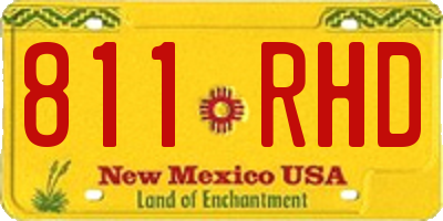 NM license plate 811RHD