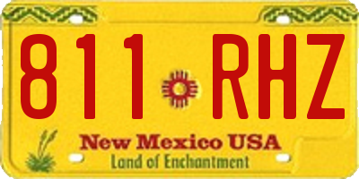 NM license plate 811RHZ