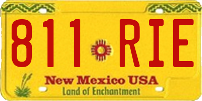 NM license plate 811RIE