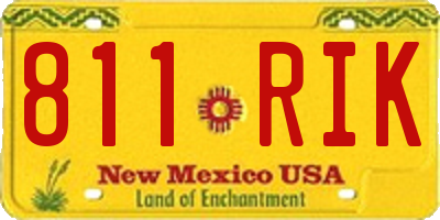 NM license plate 811RIK