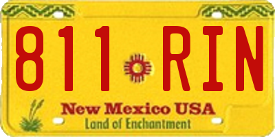 NM license plate 811RIN