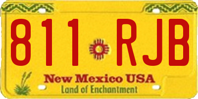 NM license plate 811RJB
