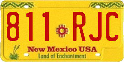 NM license plate 811RJC
