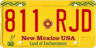 NM license plate 811RJD