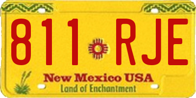 NM license plate 811RJE