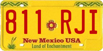 NM license plate 811RJI