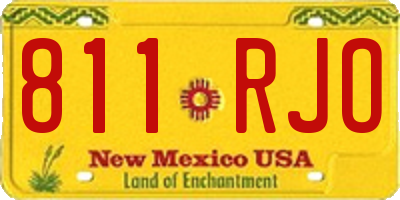 NM license plate 811RJO