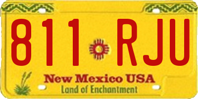 NM license plate 811RJU
