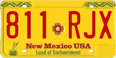 NM license plate 811RJX