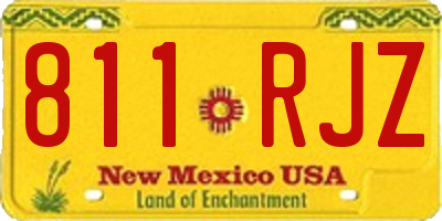 NM license plate 811RJZ