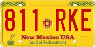 NM license plate 811RKE