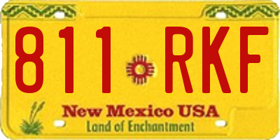 NM license plate 811RKF