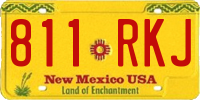 NM license plate 811RKJ