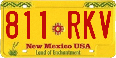 NM license plate 811RKV