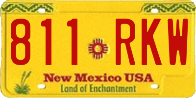NM license plate 811RKW