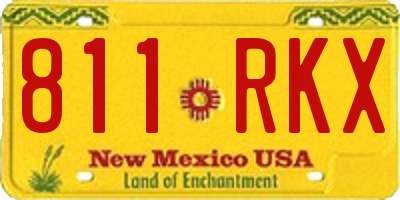 NM license plate 811RKX