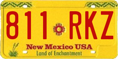 NM license plate 811RKZ