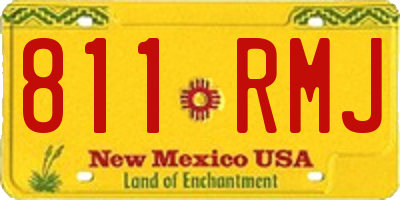 NM license plate 811RMJ