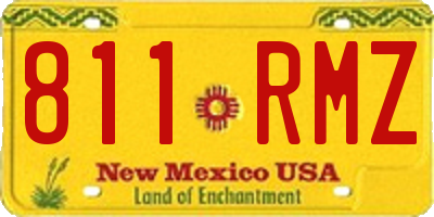 NM license plate 811RMZ