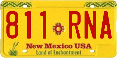 NM license plate 811RNA