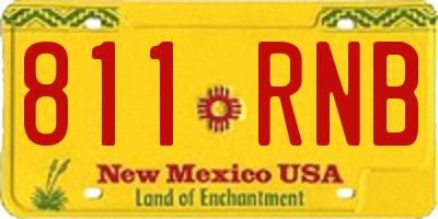 NM license plate 811RNB