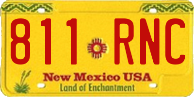 NM license plate 811RNC
