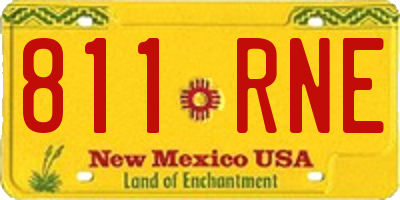 NM license plate 811RNE