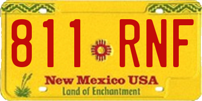 NM license plate 811RNF