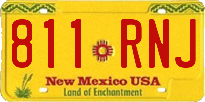 NM license plate 811RNJ