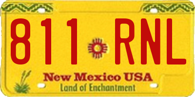 NM license plate 811RNL