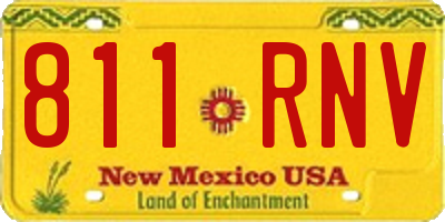 NM license plate 811RNV