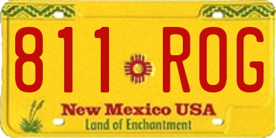 NM license plate 811ROG