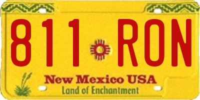 NM license plate 811RON