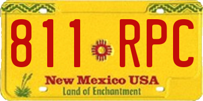 NM license plate 811RPC