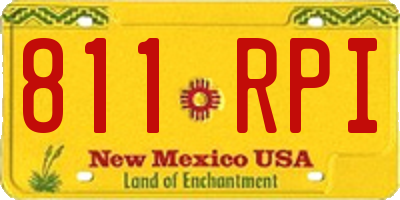 NM license plate 811RPI