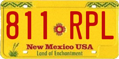 NM license plate 811RPL