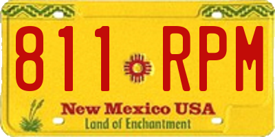NM license plate 811RPM