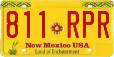 NM license plate 811RPR