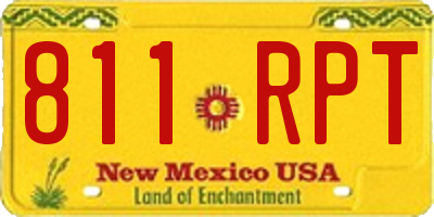 NM license plate 811RPT
