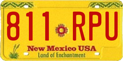 NM license plate 811RPU