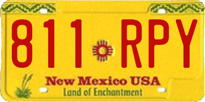 NM license plate 811RPY