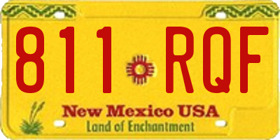 NM license plate 811RQF