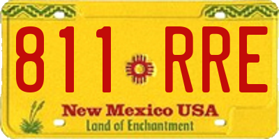NM license plate 811RRE