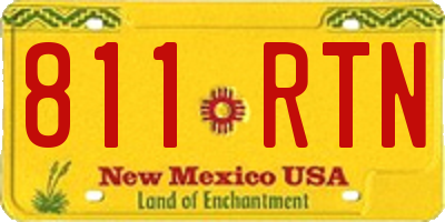 NM license plate 811RTN