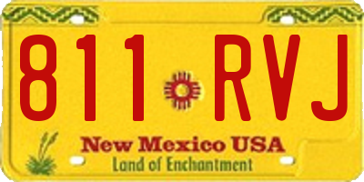 NM license plate 811RVJ