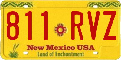 NM license plate 811RVZ