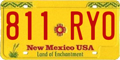 NM license plate 811RYO