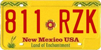 NM license plate 811RZK