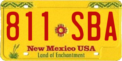 NM license plate 811SBA