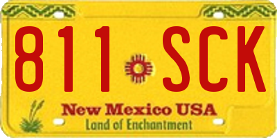 NM license plate 811SCK